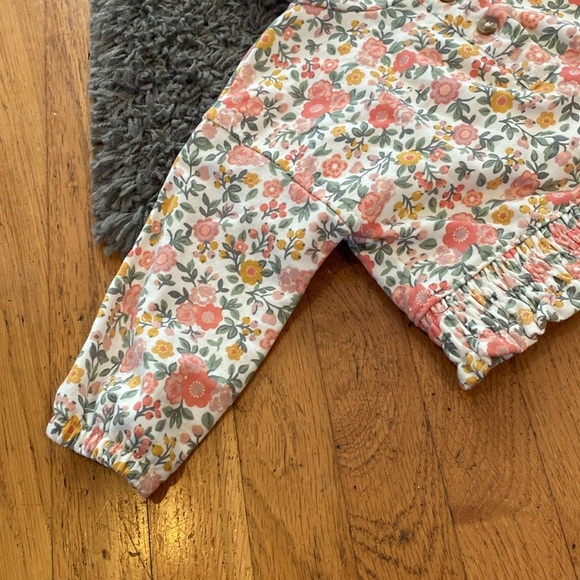 Nicole Miller Sport Baby Girl Floral Two Piece Hoodie and Shorts Size 12 Months - Picture 4 of 9